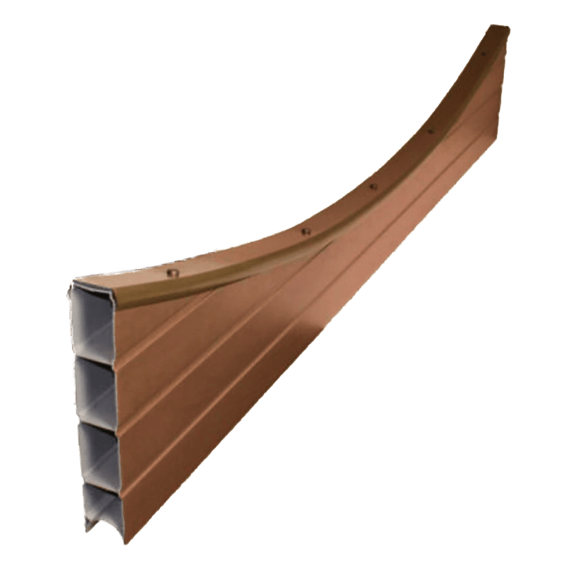 PVC Composite Fence Concave Top Walnut image